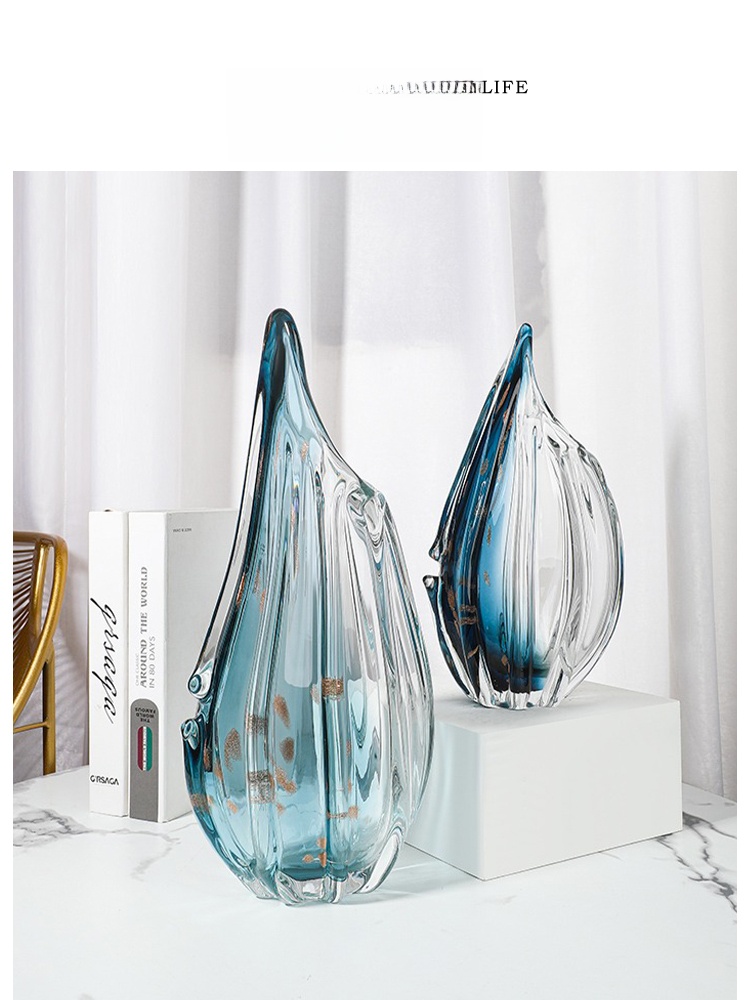 Luxury Lifestyle Brand - Jarrón de Vidrio Estilo Nórdico, Decoración