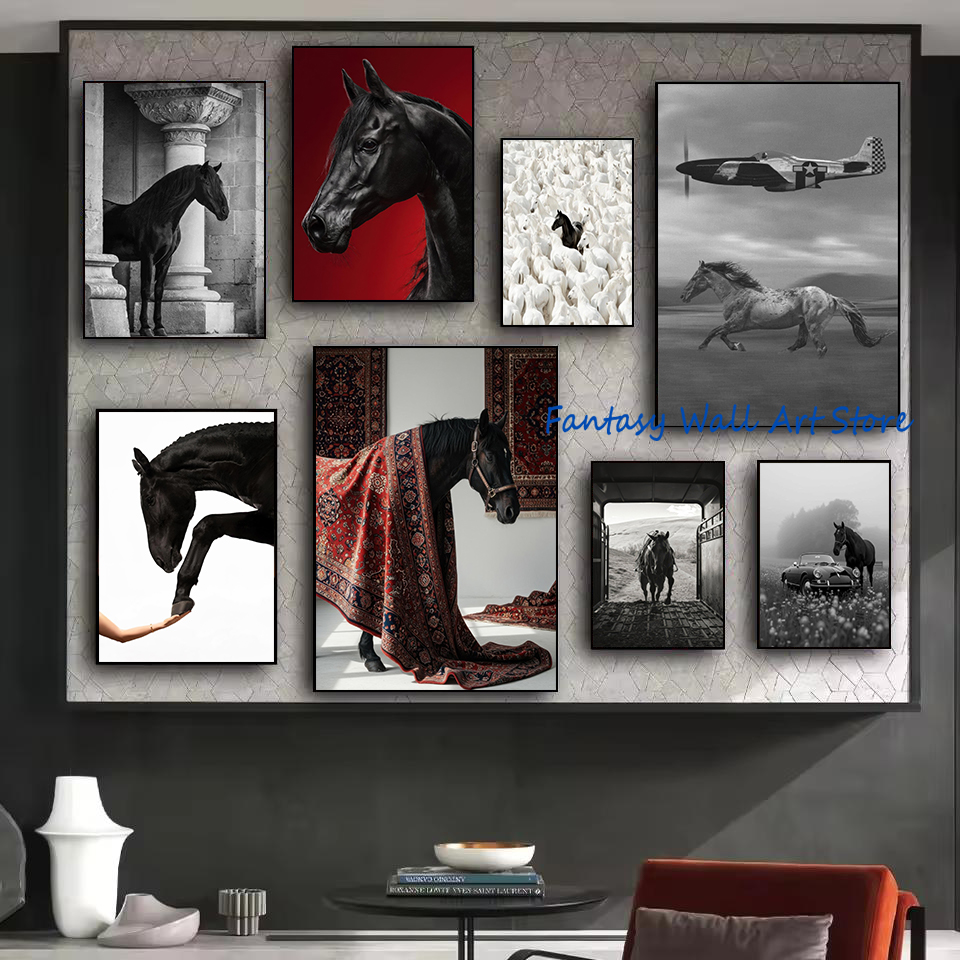 Luxury Lifestyle Homes Photos - Fotografías de Caballos Negros, Arte de
