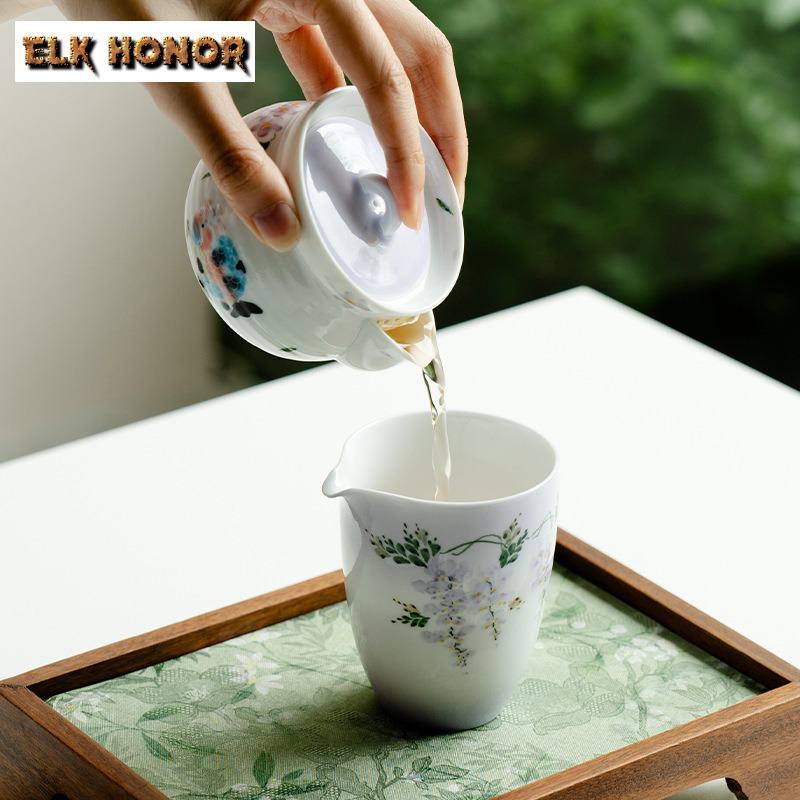 Jarra de té Qing Lun con flor  - Handmade Ceramic Mug reseña y precio